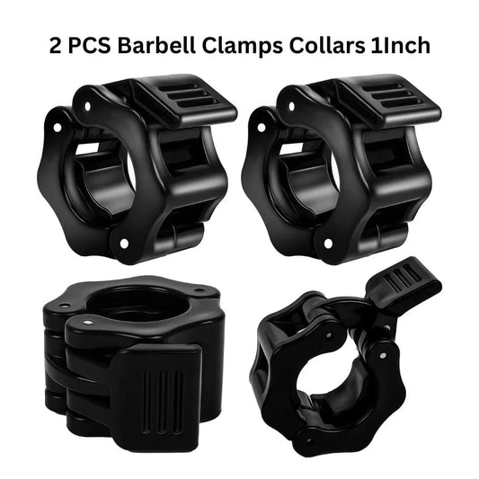 2 PCS Barbell Clamps Collars Olympic Bar Clips 1Inch Barbell Locks