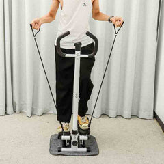 Mini Stepper with Handle and Resistance Bands, Fitness Stepper Machine for Full Body Workout