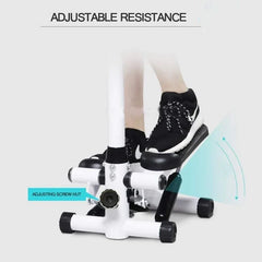 Mini Stepper with Handle and Resistance Bands, Fitness Stepper Machine for Full Body Workout