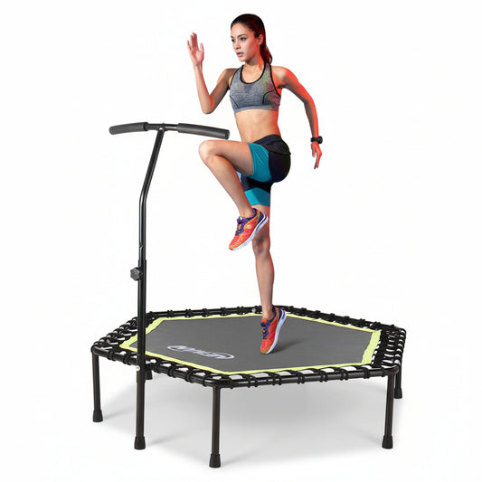 36 '' Fitness Trampoline with Adjustable Handle Bar