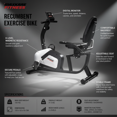Maximum Fitness Recumbent Bike RJ-5661