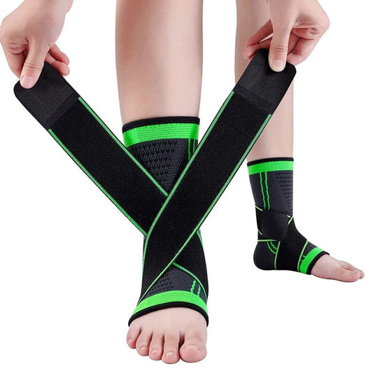 Ankle Support brace 1 pair (2 pieces) - Black
