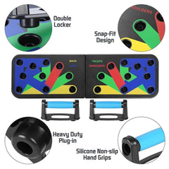 Pushup board , Multipurpose Exercise Board - Black