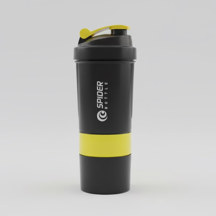 Spider Gym Shaker Bottle 500ml with Spring Mixer for Workout Supplements – Sonic Sports