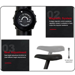 Philco Training Bike Magnetic Exercise Bike with 8 Levels Resistance