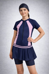 Womens Swimming Costume Frock Zip