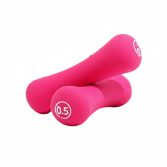 Liveup Dumbbell Bone Shape Neoprene 0.5kg x 2 - Pink