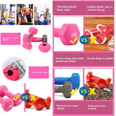 Imported Vinyl Coated Dumbbells 0.5kg to 1.5kg - Pair