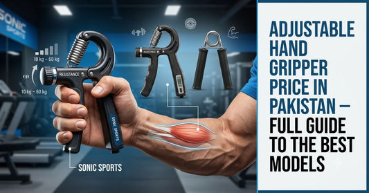 Adjustable hand gripper price in Pakistan featuring adjustable resistance grip strengtheners from 10 kg to 60 kg available at Sonic Sports