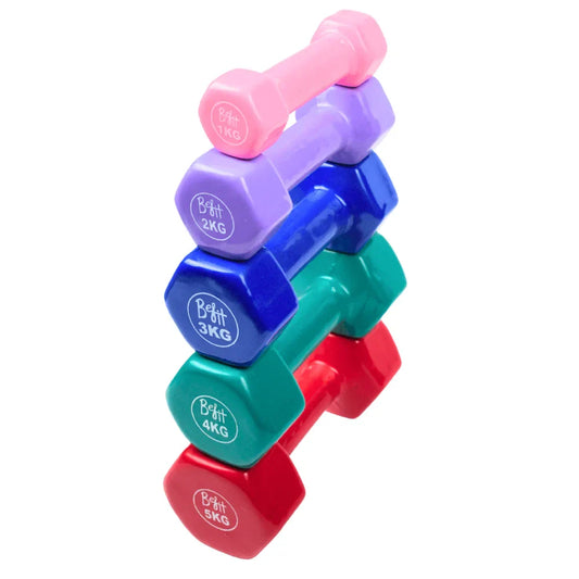 Vinyl Coated Dumbbells 1KG to 5KG (Pack of 2 )