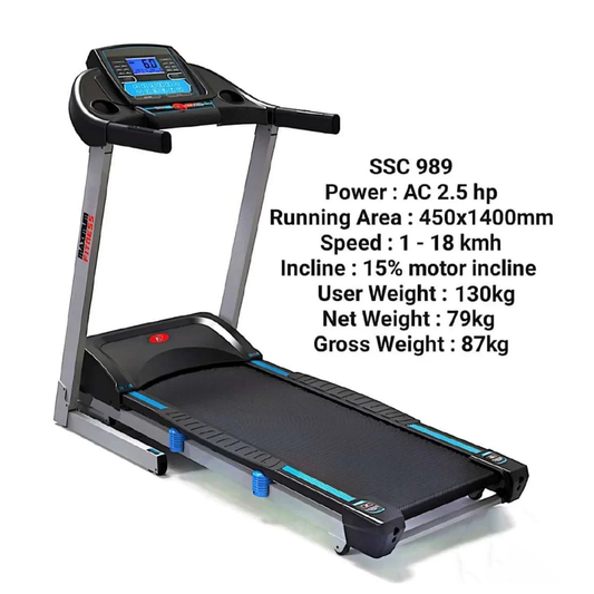 Maximum Fitness Treadmill 130 KG SSC 989 - AC Motor