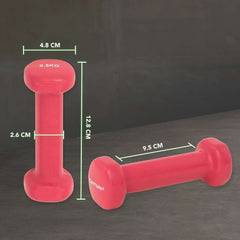 Imported Vinyl Coated Dumbbells 0.5kg to 1.5kg - Pair