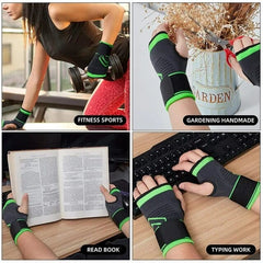Palm & Wrist Support Brace - Green (Pack of 1 & 2 )