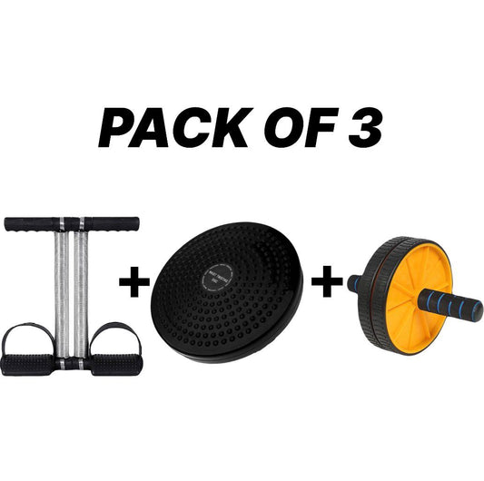 Tummy Trimmer,Tummy Twister & Ab Roller (Pack of 3)