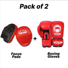 Focus Pad & Boxing gloves (Pack of 2)