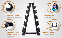 A-Frame Dumbbell Rack 5 pairs Dumbell rack - Black