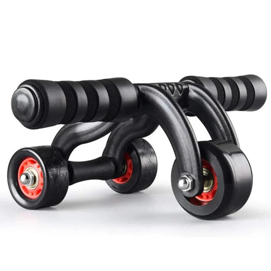 Ab Wheel Roller 3 Wheels - Black