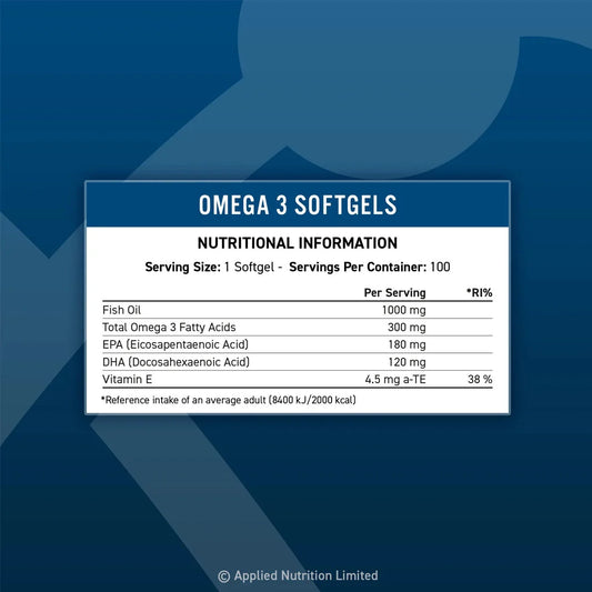 Applied Nutrition Omega-3 | 100 Softgels