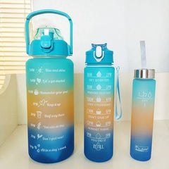 Motivational Frosted Water Bottle (3in1)