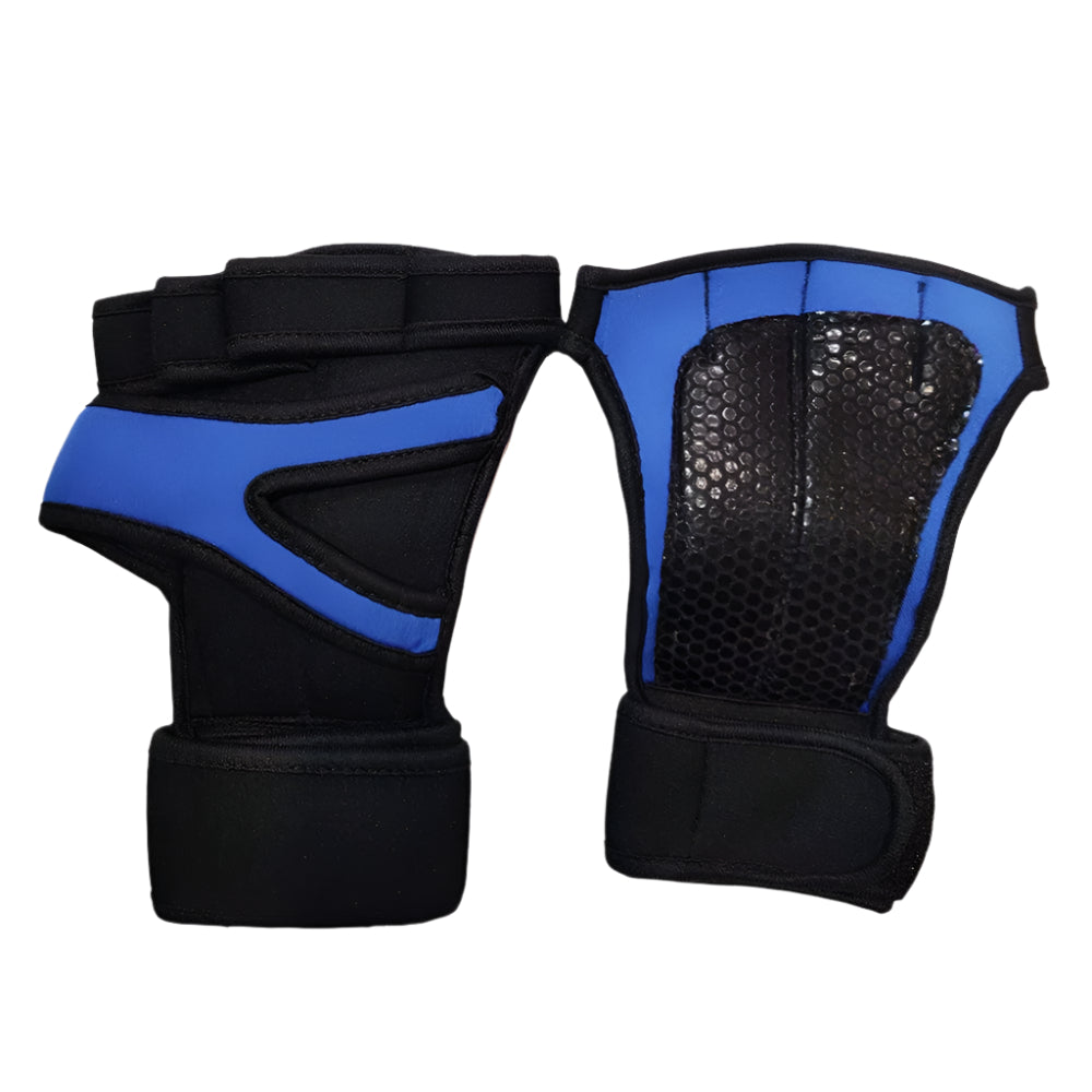 Finger Cut Weight Lifting and Exercise Gloves - Black