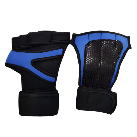 Finger Cut Weight Lifting and Exercise Gloves - Black