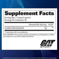 GAT Sport Creatine Unflavored 60 Servings