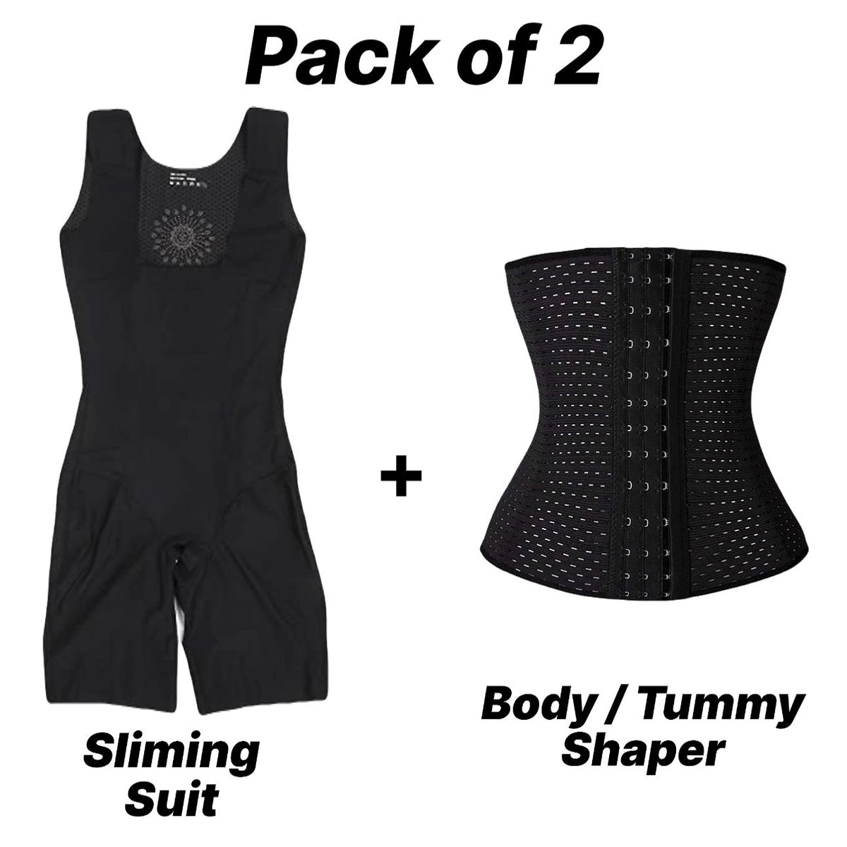 Slimming Suit & Body/Tummy Shaper (Pack of 2)