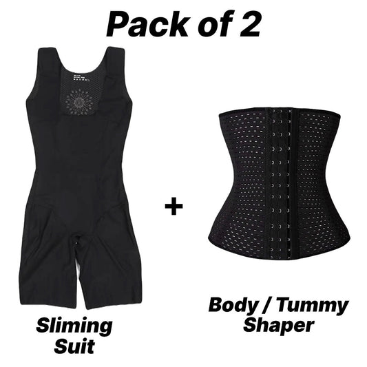 Slimming Suit & Body/Tummy Shaper (Pack of 2)