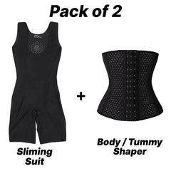 Slimming Suit & Body/Tummy Shaper (Pack of 2)