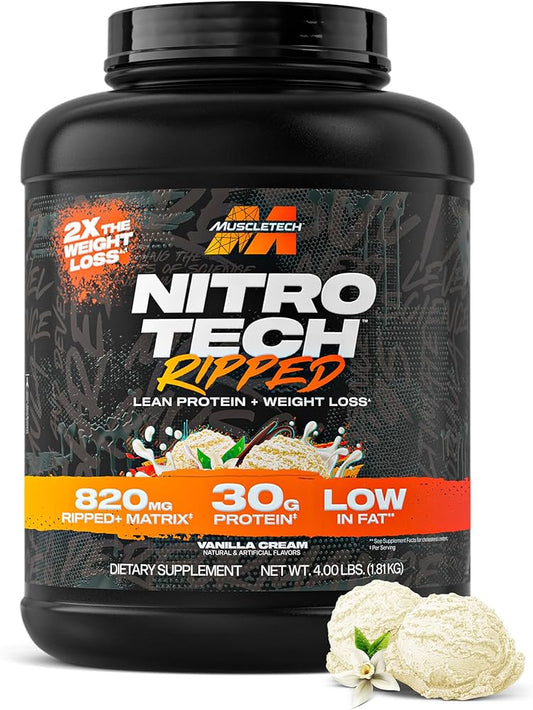 MuscleTech Nitro-Tech Ripped 4 lbs | Low-Fat Lean Whey