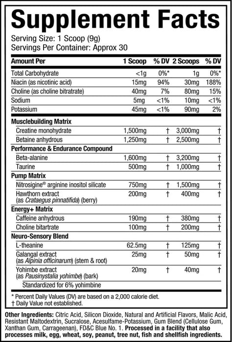 Muscletech Vapor X5 Pre workout | 30 Servings