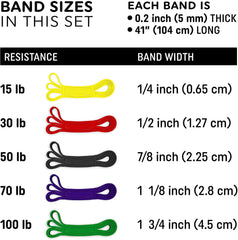 Pull Up Resistance bands 9 to 45mm