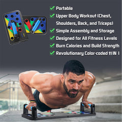 Pushup board , Multipurpose Exercise Board - Black