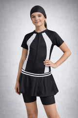 Womens Swimming Costume Frock Zip