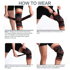 Knee Support Brace with Straps (2 pack)