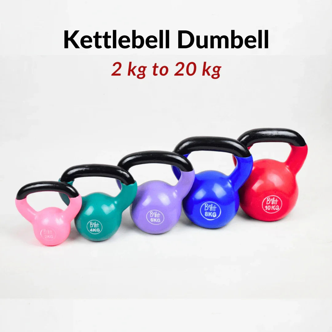 Kettlebells Vinyl Coated 2 to 20 KG Single Piece