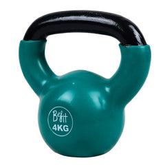 4kg kettlebells made of vinyl-coated cast iron