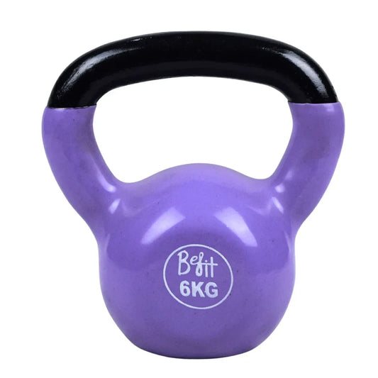6kg kettlebells made of vinyl-coated cast iron