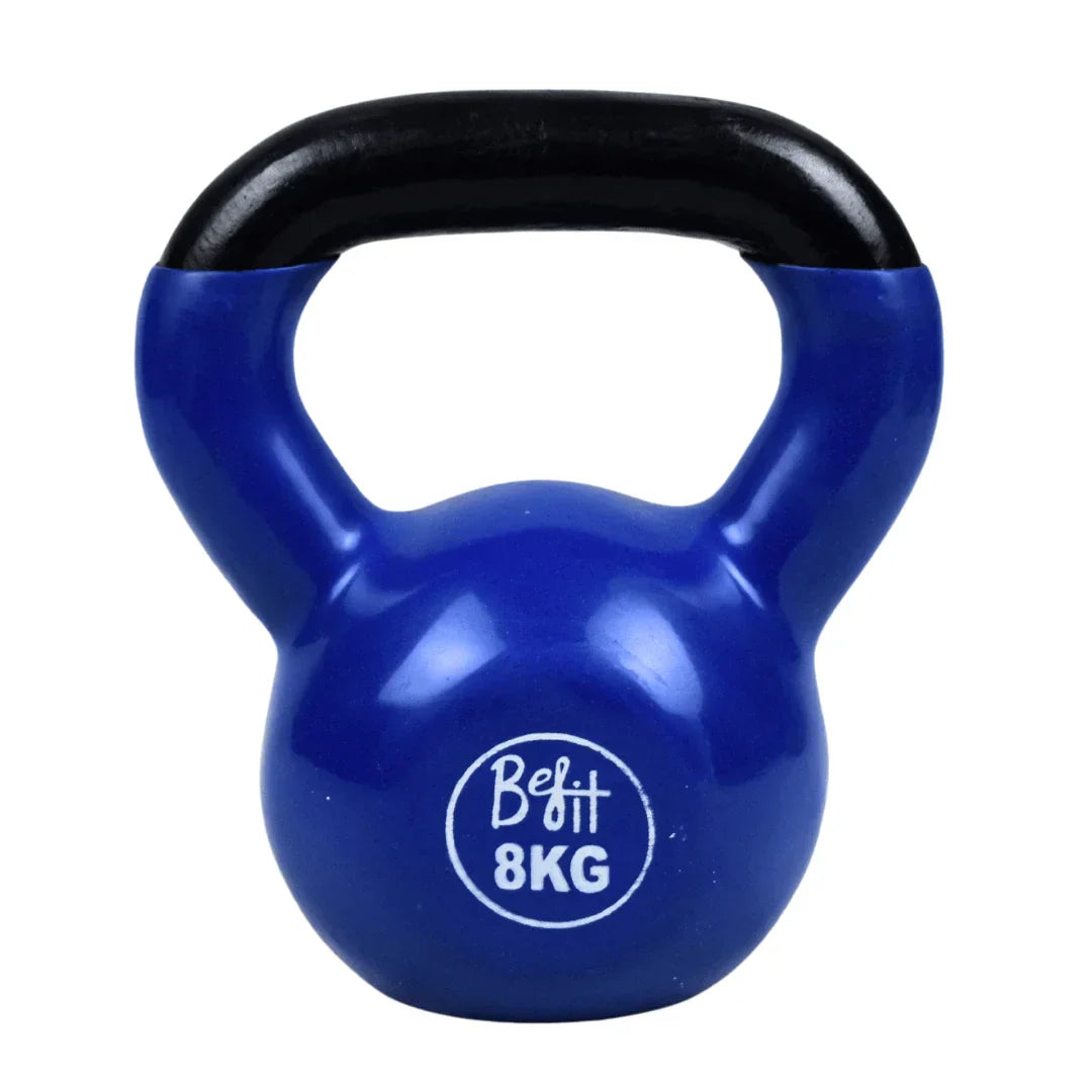 8kg kettlebells made of vinyl-coated cast iron