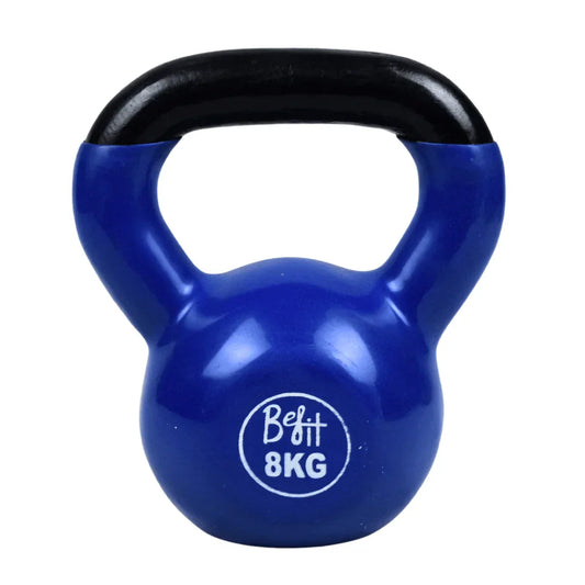 8kg kettlebells made of vinyl-coated cast iron
