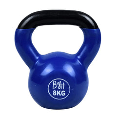 8kg kettlebells made of vinyl-coated cast iron