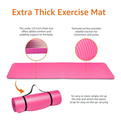 Yoga Exercise Mat 10mm Anti Slip NBR Material Imported